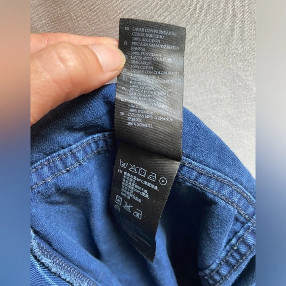 Monki denim jean straight leg crop  overalls Sz 36/ S - Picture 8 of 11